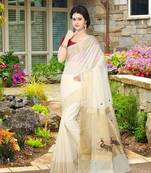 RSV fabrics kerala kasavu cotton saree with running blouse