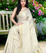 RSV fabrics kerala kasavu cotton saree with running blouse