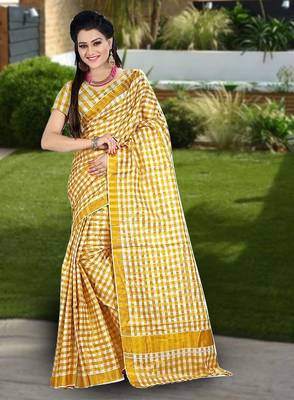 RSV fabrics kerala kasavu cotton saree with running blouse 1