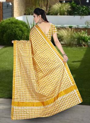 RSV fabrics kerala kasavu cotton saree with running blouse 2