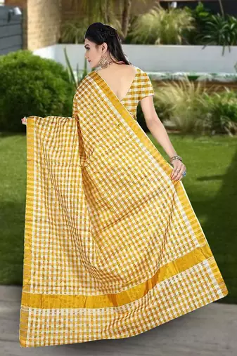 RSV fabrics kerala kasavu cotton saree with running blouse