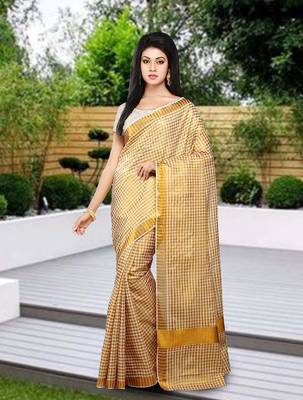 RSV fabrics kerala kasavu cotton saree with running blouse 1