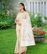 RSV fabrics kerala kasavu cotton saree with running blouse