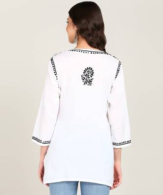  embroidered short cotton kurti 4