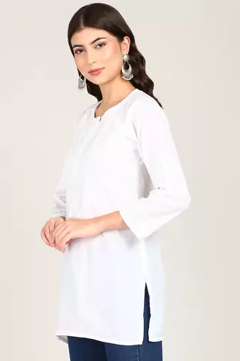  embroidered short cotton kurti