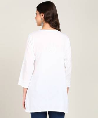  embroidered short cotton kurti 4