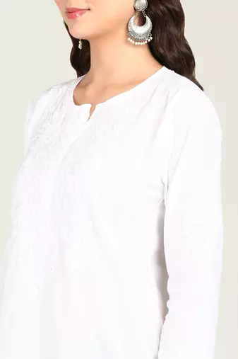  embroidered short cotton kurti