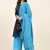 Women's cotton kurta plazzo dupatta set - graceful lace detailing and comfortable 3/4 sleeve