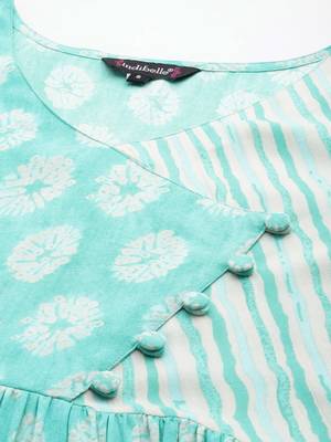 rayon floral print flared dress 4