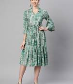 Indibelle rayon abstract print dress