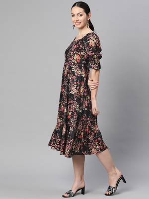 rayon floral print dress 2