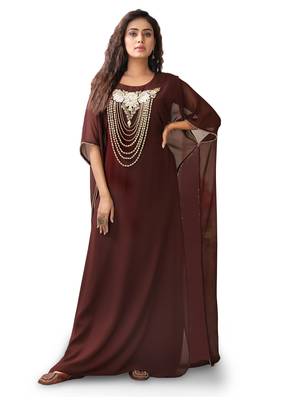 Arabic designer womens embroidery takchita maxi style kaftan 2