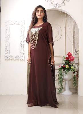 Arabic designer womens embroidery takchita maxi style kaftan 1
