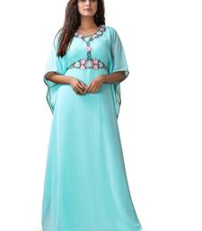 Womens designer flower work islamic wedding takchita hand beaded kaftan