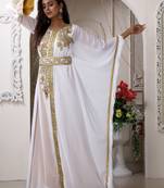 Contemporary unique white wedding exclusive moroccan kaftans