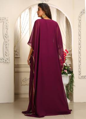 Violet designer islamic takchita kaftan embroidery casual kaftan 3