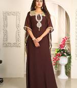 Brown designer israelite wedding kaftan