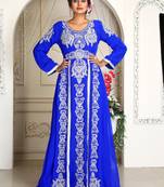 Wedding royal blue womens good looking designer mzxi takchita kaftan
