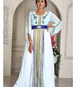 Women dubai embroidery kaftan designer islamic partywear kaftan