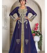Dark blue israeli takchita party wear kaftan moroccan caftan women