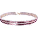 traditional ethnic rani pink kundan studded adjustable kamarband/belly chain/kandora/wait belt for women