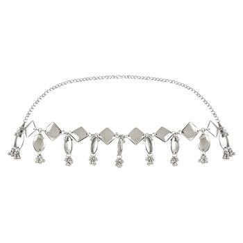 ethnic silver oxidised traditional embellished with ghungroo adjustable boho waist chain/kamarband 1
