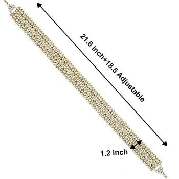 traditional ethnic kundan studded adjustable kamarband/belly chain/kandora/wait belt for women 4
