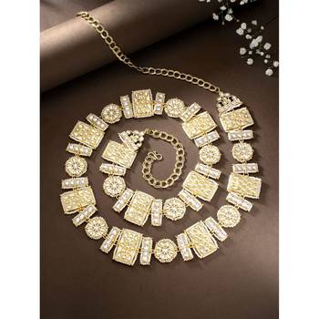 traditional ethnic kundan studded adjustable pearl kamarband/belly chain/kandora/wait belt for women 1