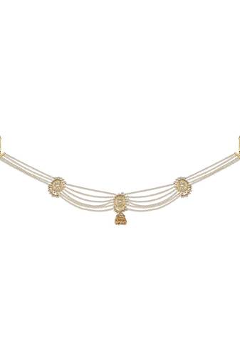 traditional ethnic floral design kundan and stone adjustable kamarband/kandora/wait belt for women