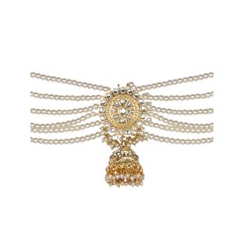 traditional ethnic floral design kundan and stone adjustable kamarband/kandora/wait belt for women 2