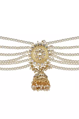 traditional ethnic floral design kundan and stone adjustable kamarband/kandora/wait belt for women