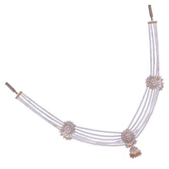 traditional ethnic floral design kundan and stone adjustable kamarband/kandora/wait belt for women 3