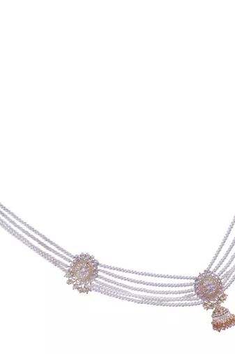 traditional ethnic floral design kundan and stone adjustable kamarband/kandora/wait belt for women