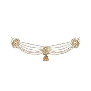 traditional ethnic floral design kundan and stone adjustable kamarband/kandora/wait belt for women 4