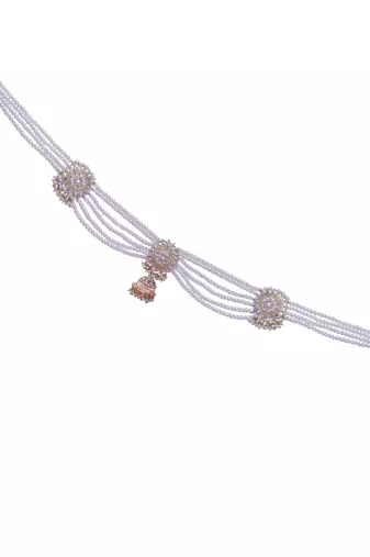 traditional ethnic floral design kundan and stone adjustable kamarband/kandora/wait belt for women