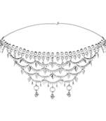 ethnic silver oxidised traditional adjustable boho waist chain/belly chain/kamarband for women