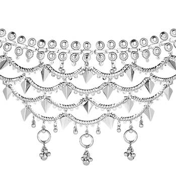 ethnic silver oxidised traditional adjustable boho waist chain/belly chain/kamarband for women 2