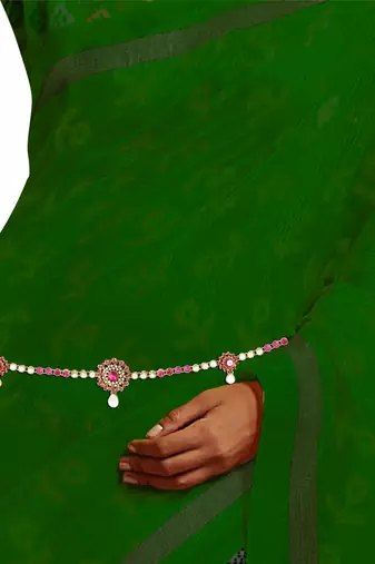 traditional ethnic kundan and stone adjustable kamarband/belly chain/kandora/wait belt for women