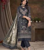 Premium muslin digital print embaroidery with hand work kurti