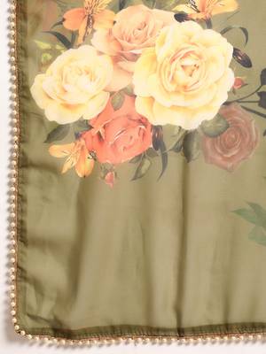Women'S Georgrtte With Floral Printed Saree 5