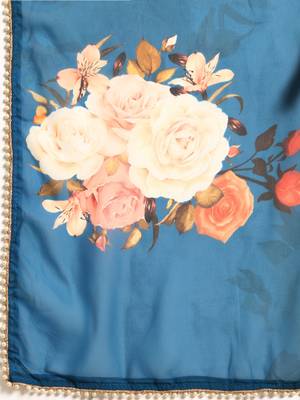 Women'S Georgrtte With Floral Printed Saree 5