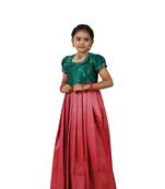 Pink Traditional Antique String Long Gown For Girls