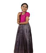 Traditional Navy Blue Antique String Long Gown For Girls !!!