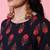Gulmohar jaipur cotton calf length flared 3/4 sleeve printed round neck kurta