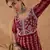 Women's maroon rayon embroidery georgette kurti