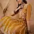 Women's mustard rayon embroidery georgette kurti