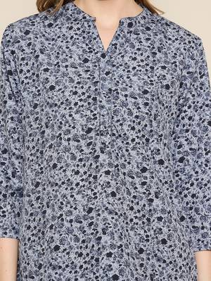 Anushil women's short kurti: contemporary comfort and style, relaxed fit - plus size, floral printed 2