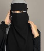 Ana black premium firdous niqab with piping nose piece