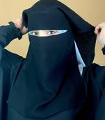 Ana black premium chiffon triple layer niqab