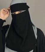 Ana black single layer premium chiffon niqab